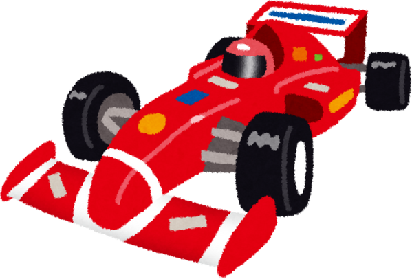 Illustration of a Red Formula One Racing Car